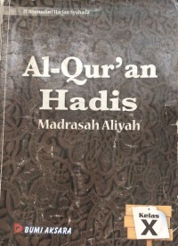 Al-Qur'an hadis Madrasah Aliyah kelas X